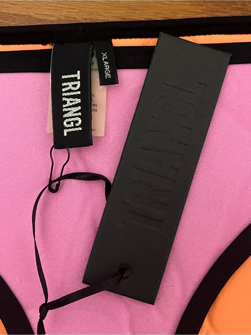 triangl swimwear Colorblock Bikini Bottoms — Pink, Orange & Teal